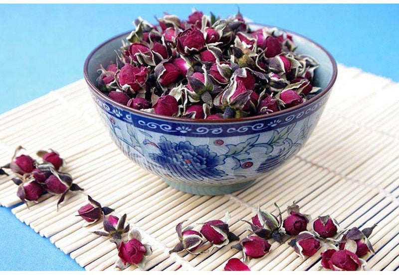 TooGet Flower Petals and Buds Variety Rose 4 Bags Includes Rose Peta Flowers Buds Rosa Damascena Golden-Rim Green Tea Bulk Flowers - Image 5